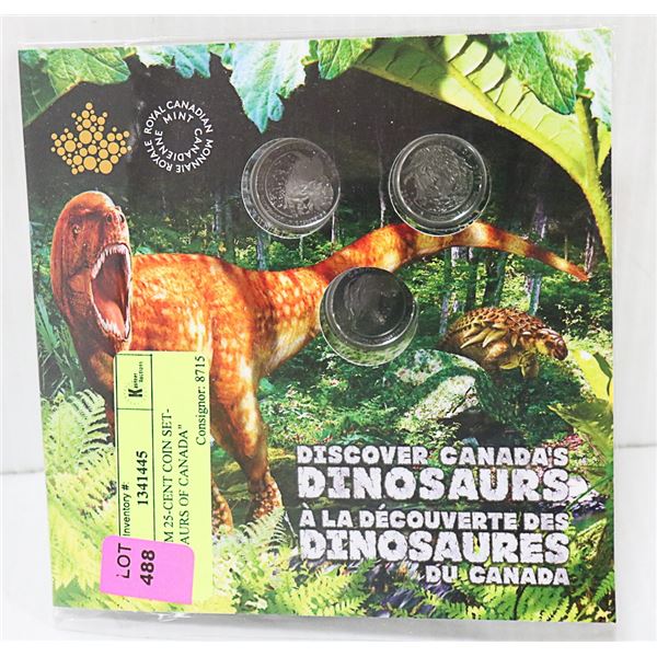2019 RCM 25-CENT COIN SET- "DINOSAURS OF CANADA"