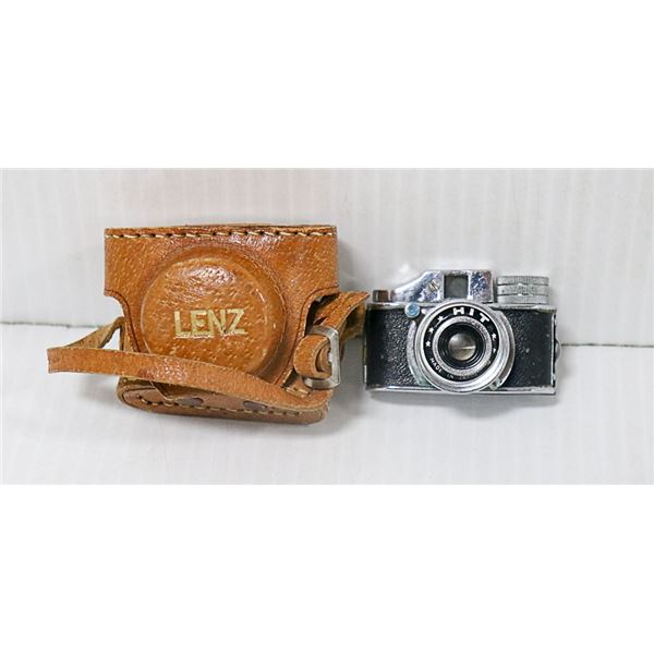 SPY CAMERA- LENZ "HIT CAMERA" WITH LEATHER CASE-