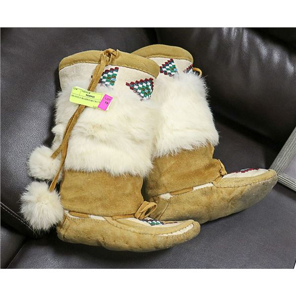 HEAVILY BEADED MUKLUKS