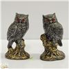Image 1 : PAIR OF OWL FIGURINES, 7" TALL