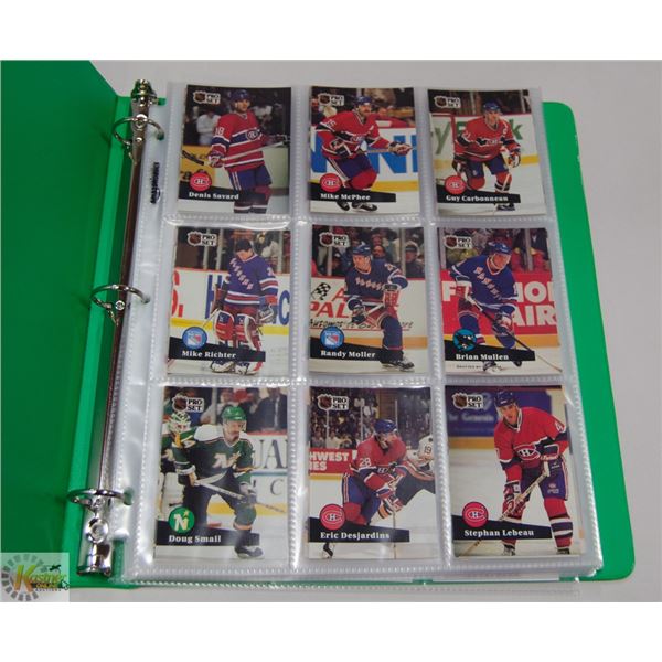 HOCKEY CARDS BINDER APPROX 144 CARDS