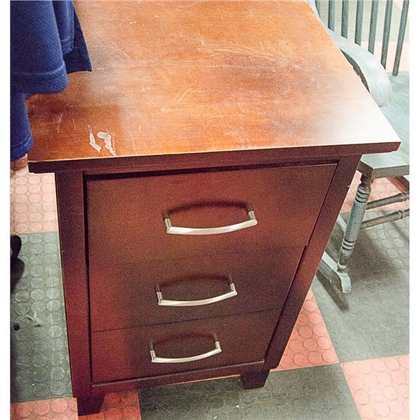 TWO 19.5" X 18.5" X 29.5" THREE SHELF SIDE TABLES