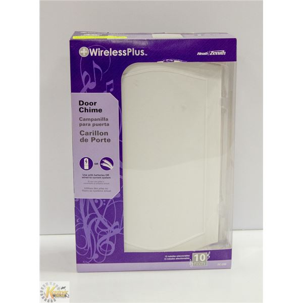 NEW ZENITH WIRELESS PLUS DOOR CHIME W/ 10 SOUNDS
