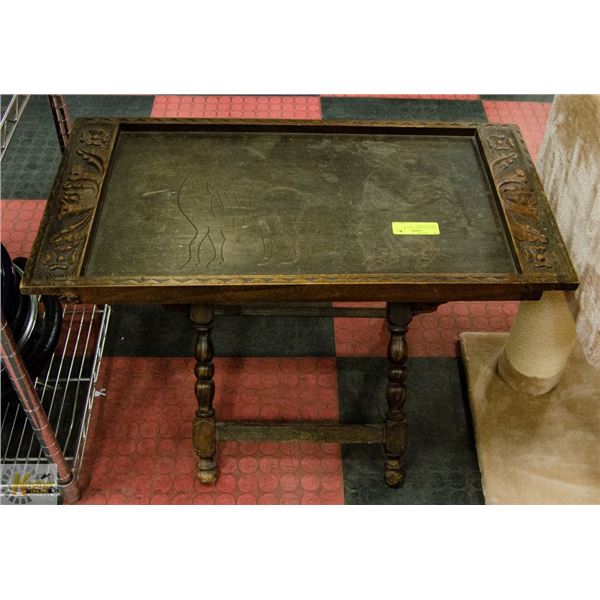 WOOD OCCASIONAL TABLE-FOLDS UP