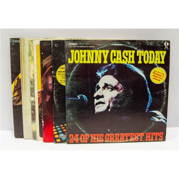 JOHNNY CASH, BEE GEES ETC  RECORD COLLECTION