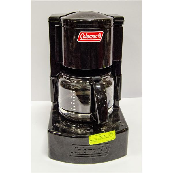 RV COLEMAN COFFEE PERK. GOES ON STOVE