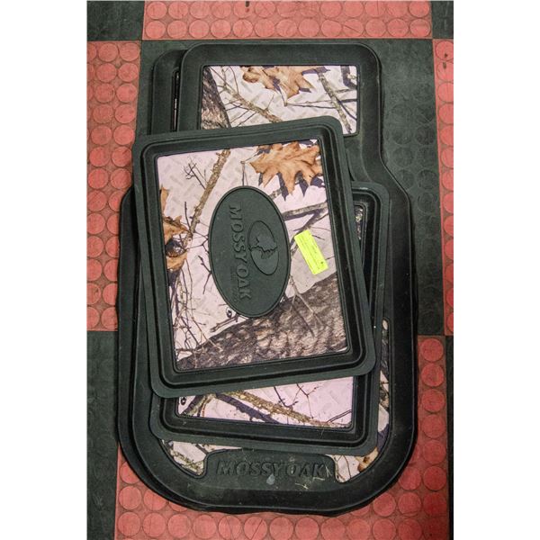 4 PIECE MOSSEY OAK RUBBER CAR FLOOR MATS