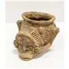 Image 1 : CLAY EFFIGY VESSEL - CONTAINER WITH FACE AND