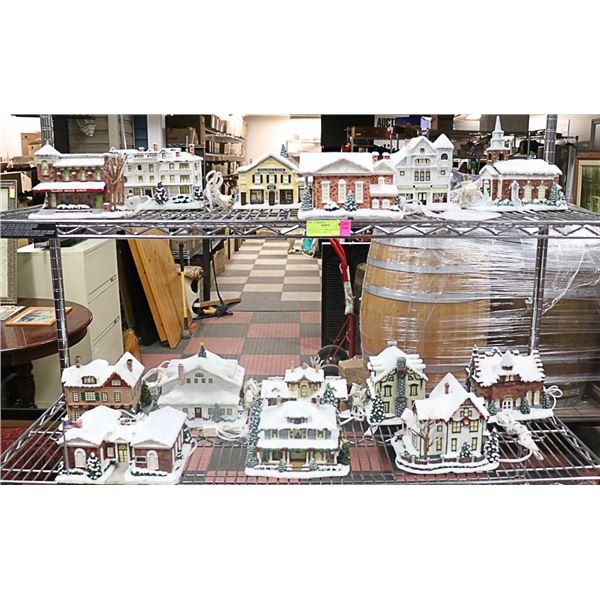 2 SHELVES OF NORMAN ROCKWELL LTD EDITION LIGHT-UP