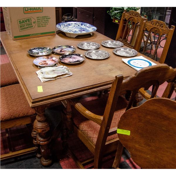 61.5" X 42.5" X 30.5" WOODEN DINING TABLE WITH