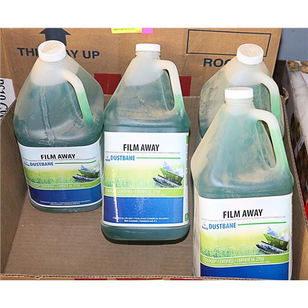 4 BOTTLES OF DUSTBANE FILM AWAY NATURAL CLEANER