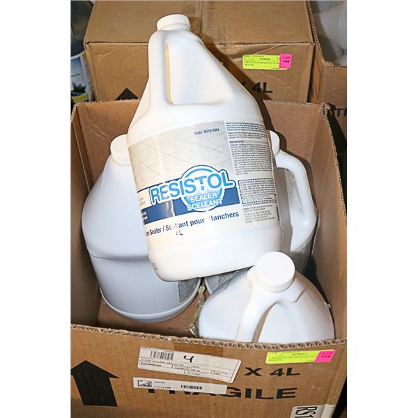 4 BOTTLES OF RESISTOL FLOOR SEALER 4L EACH