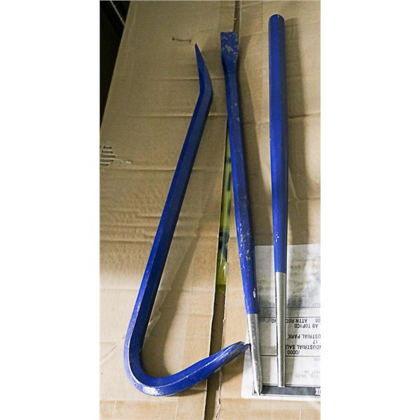 LOT OF 3 ASSORTED STYLE PRY BARS