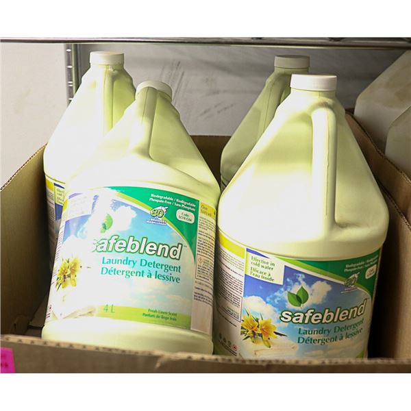 4 BOTTLES OF SAFE  BLEND LAUNDRY DETERGENT