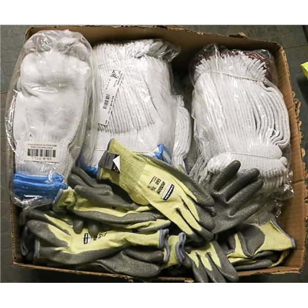BOX LOT OF WORK GLOVE BUNDLES