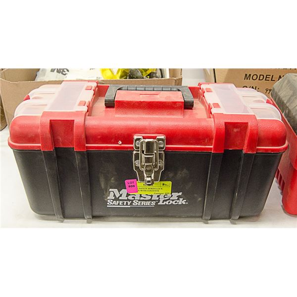 MASTER SAFETY SERIES LOCK TOOLBOX WITH CONTENTS