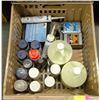 Image 1 : PLASTIC BASKET OF VARIOUS OIL AND SPRAY PAINT