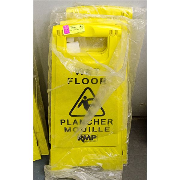 BUNDLE OF 3  "WET FLOOR" SIGNS