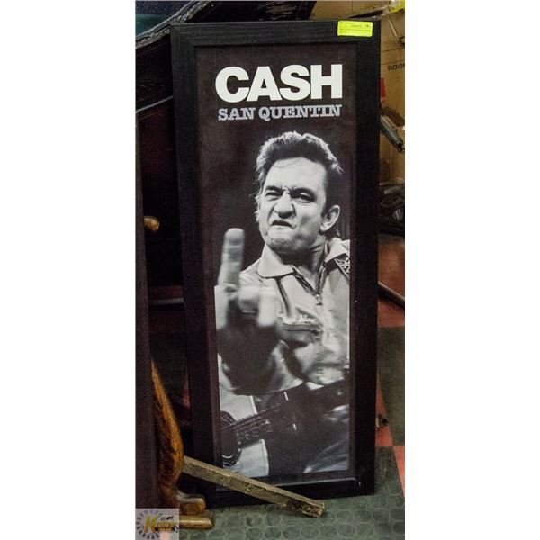 JONNY CASH SAN QUENTIN APPROX 1FT X 3FT
