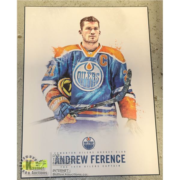 OILERS PLAYER  ANDREW FERENCE PRINT POSTER 18"X24