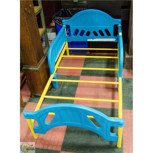 KIDS BED-NO MATTRESS 50" X 24.5 APPROX