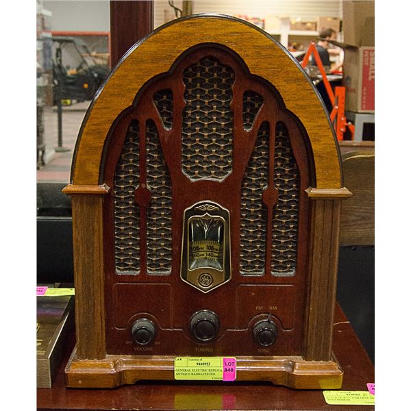 GENERAL ELECTRIC REPLICA ANTIQUE RADIO-TESTED