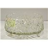 Image 1 : PINWHEEL CRYSTAL FOOTED CANDY BOWL