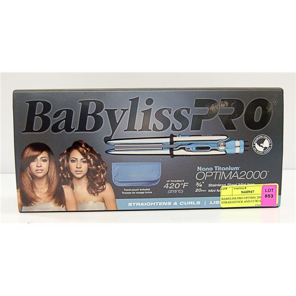BABYLISS PRO OPTIMA 2000 STRAIGHTNER AND CURLS