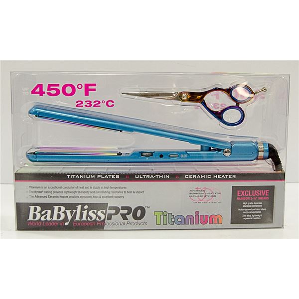 BABYLISS PRO TITANIUM STRAIGHTNER WITH BONUS