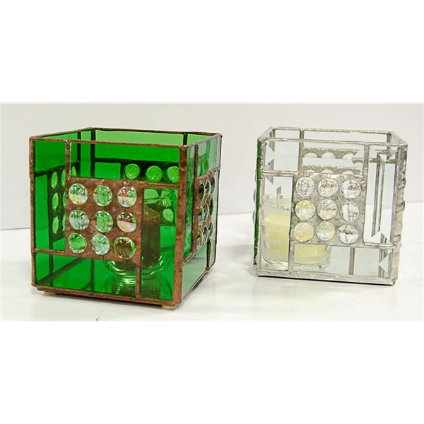 LOT OF 2 CANDLE HOLDERS