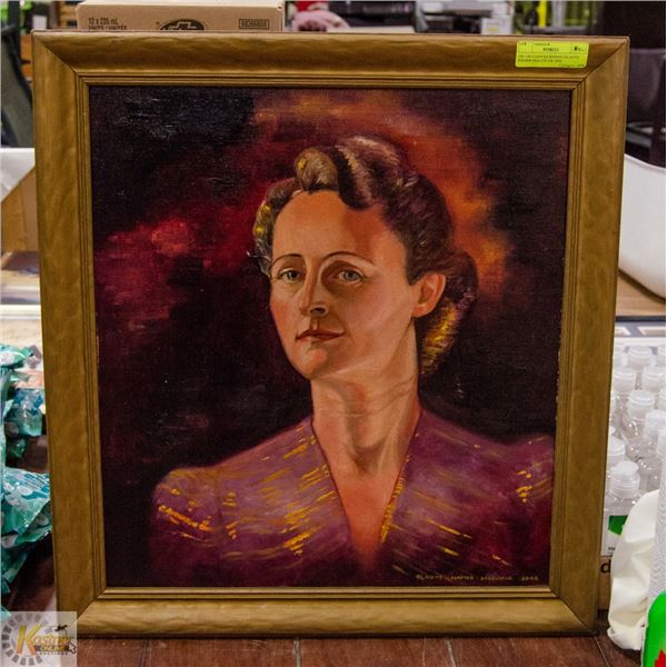 OIL ON CANVAS SIGNED GLADYS HAMER MACVICAR 1944