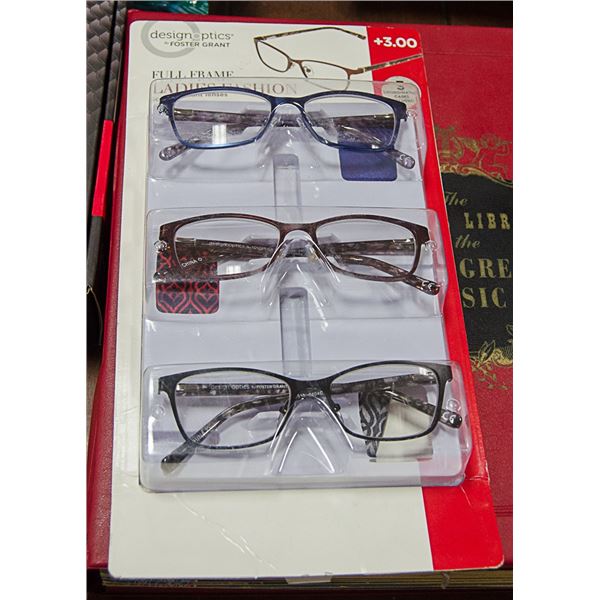 FOSTER GRANT READING GLASSES 3 PACK +3.00