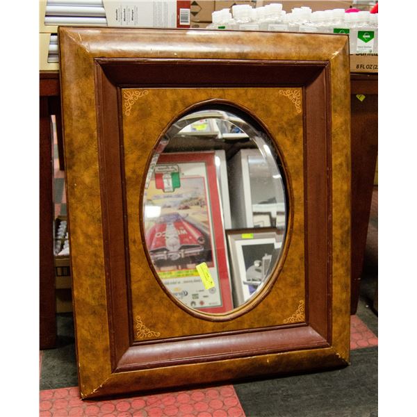 LARGE BEVELED MIRROR APPROX 36"H X 30"W