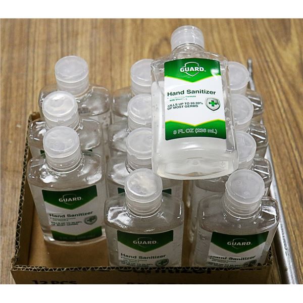 CASE OF 12 BOTTLES OF GUARD HAND SANITIZER