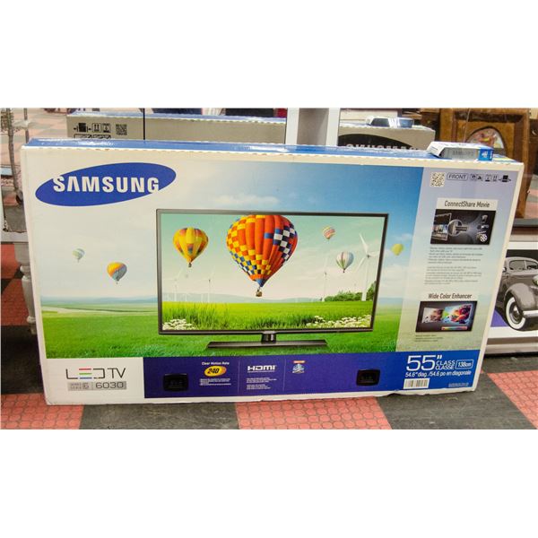 SAMSUNG 55" LED HD 3D TV WITH STAND, 3D GLASSES