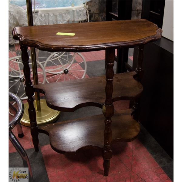 3 TIER HALF ROUND TABLE 24X24X12