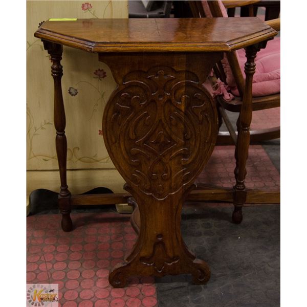 22" X 12" X 24" WOODEN  SIDE TABLE