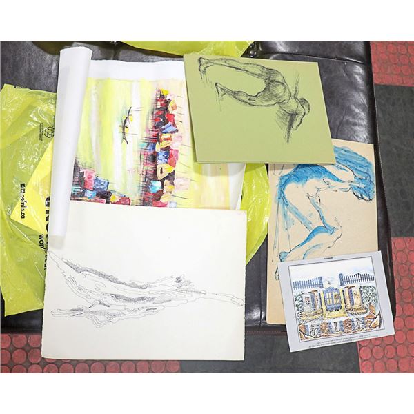 LOT OF ORIGINAL ARTWORK