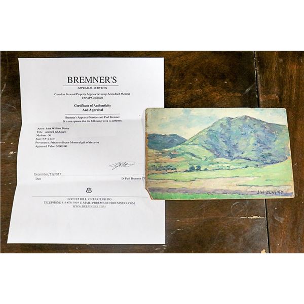 JOHN WILLIAM BEATTY ORIGINAL PAINTING WITH COA