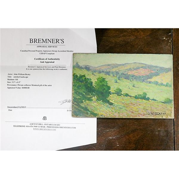 JOHN WILLIAM BEATTY ORIGINAL PAINTING WITH COA