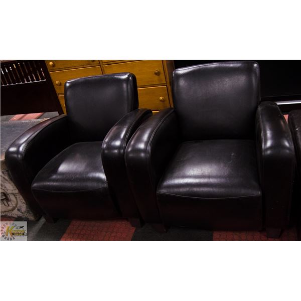 2 LEATHERETTE ARM CHAIRS