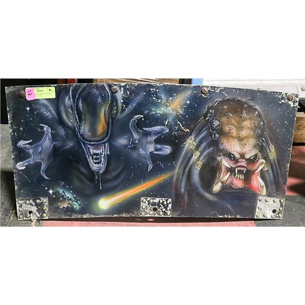 AVIATION ART AIRPLANE PANEL HORROR ALIEN AND