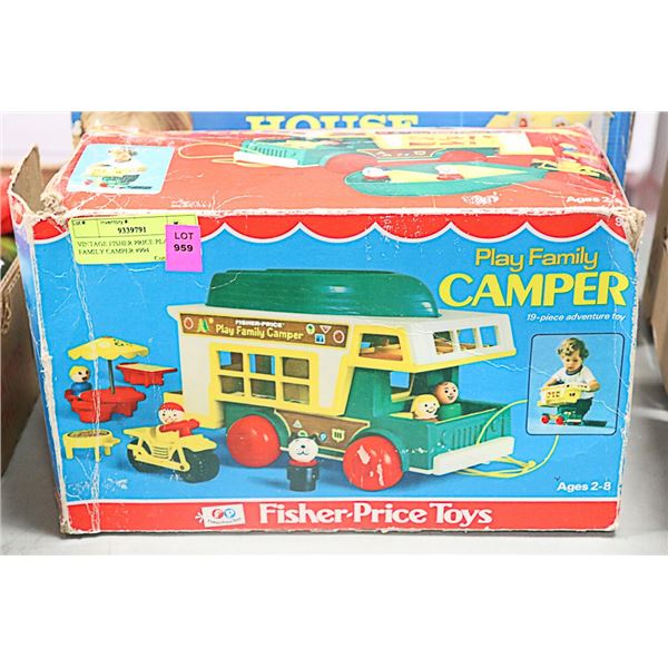 VINTAGE FISHER PRICE PLAY FAMILY CAMPER #994