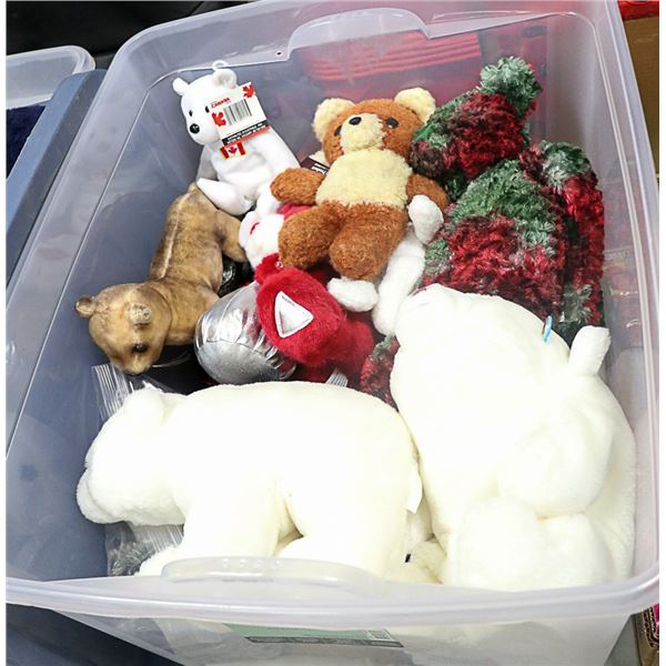 TOTE OF COLLECTIBLE STUFFED ANIMALS