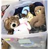 Image 1 : TOTE WITH ASSORTED DOLLS AND STUFFED TOYS