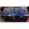 Image 1 : 13" X 17" X 19" APPROX  BLUE STEAMER TRUNK