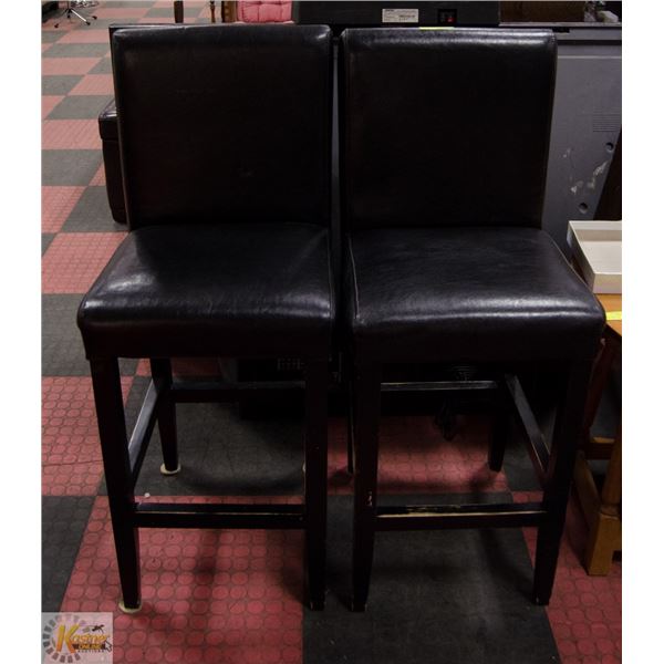 TWO 43" TALL LEATHERETTE CHAIRS