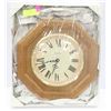 Image 1 : VINTAGE BULOVA QUARTZ WOOD WALL CLOCK