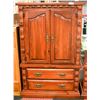 Image 1 : PINE 2 DRAWER/2DOOR HIGH BOY 57"H X 37"W X 18"D
