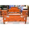 Image 1 : 2 PINE NIGHTABLESAND QUEEN HEADBOARD